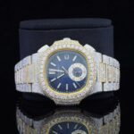 Two Tone Moissanite Business Style Automatic Wrist Watch