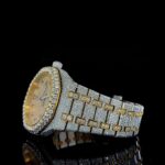 Yellow Gold AP Moissanite Diamonds Watch with Arabic Numerals