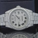 Full Iced Out Diamond Automatic Moissanite Oyster Roman Dial Watch