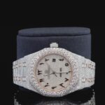 Iced Out Luxury Moissanite Watch Arabic Numericals Automatic Movement for Men