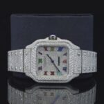 Rainbow Color Number Automatic Moissanite Watch