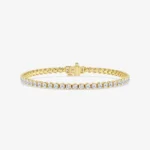 5 CTW Round Lab-Grown Diamond Tulip Prong Tennis Bracelet