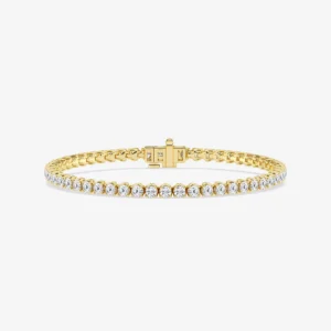5 CTW Round Lab-Grown Diamond Tulip Prong Tennis Bracelet