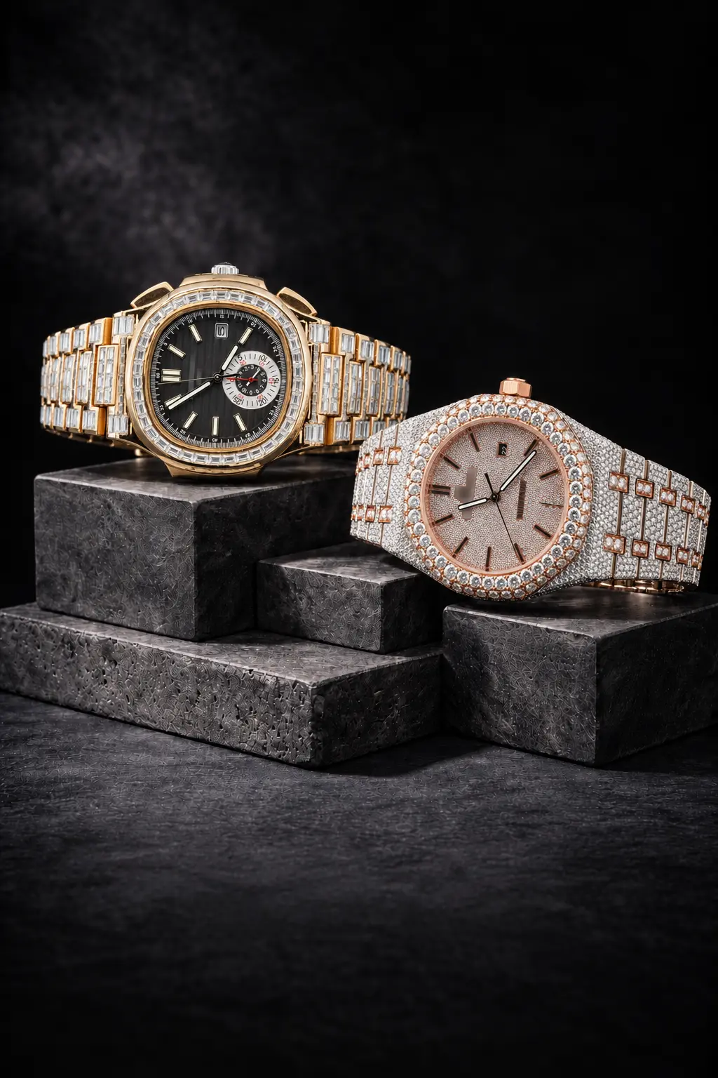 Iced Out Moissanite Watches